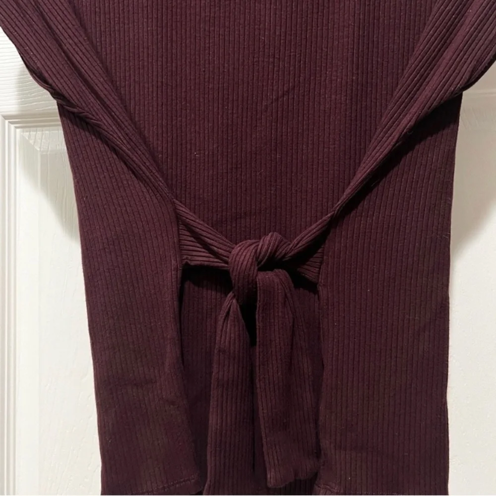 Express | Front Tie Ribbed Top | size XS - Picture 4 of 4